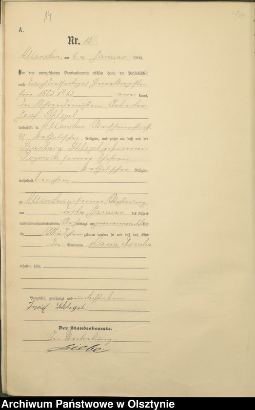 image.from.unit.number "Geburts-Haupt-Register Tom I, Nr 1 - 398"