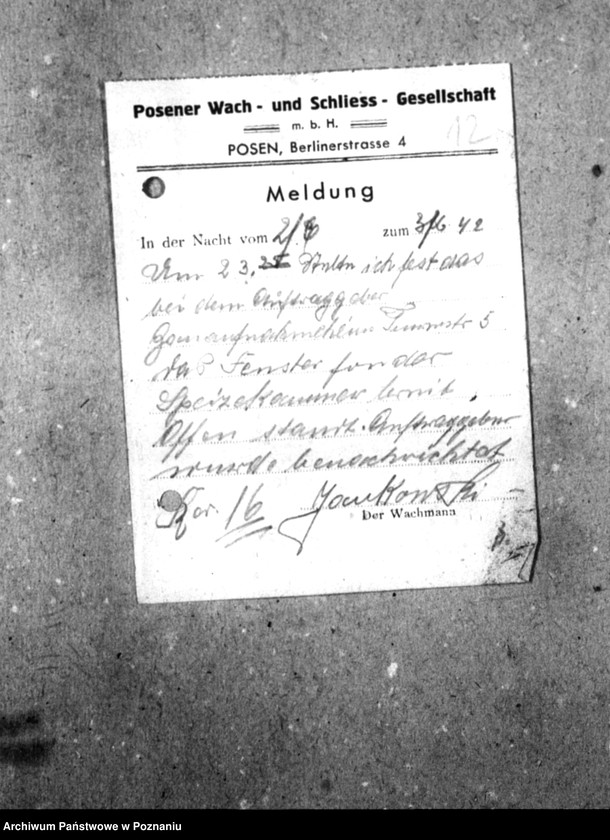 Obraz 16 z jednostki "[Korespondencja w sprawie strzeżenia obiektów Domu]."