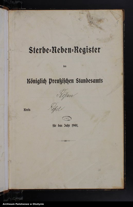 Obraz 3 z jednostki "Sterbe-Neben-Register Nr 1 - 61"