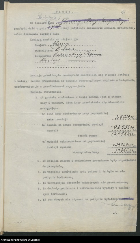 Obraz 19 z jednostki "[Protokoły z rewizji Głównej Kasy Miejskiej]"