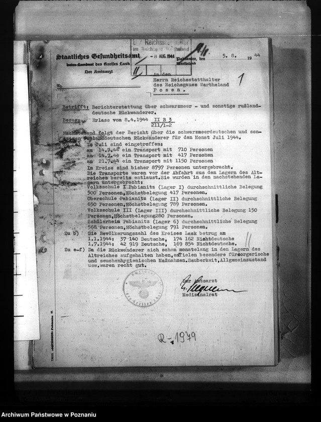 Obraz 5 z jednostki "Transport Niemców znad Morza Czarnego na teren Kraju Warty"