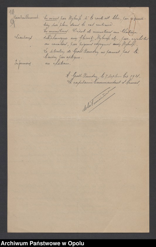 Obraz 11 z jednostki "/Plany obrony garnizonów, miejsc postoju oddziałów 91 Brygady Strzelców Alpejskich/  IX 1921"