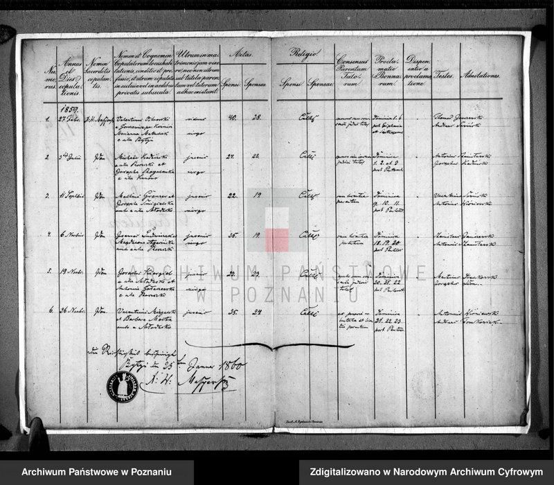 Obraz 7 z jednostki "Liber baptisatorum, copulatorum, mortuorum"