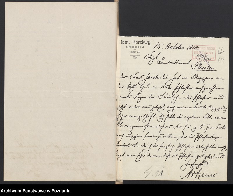 image.from.unit.number "Acta specjalia betreffen Verlängerung der jarotschiner Kreisbahn von Twardow über Kurcew, mamoty, Skrzypno bis Wola"