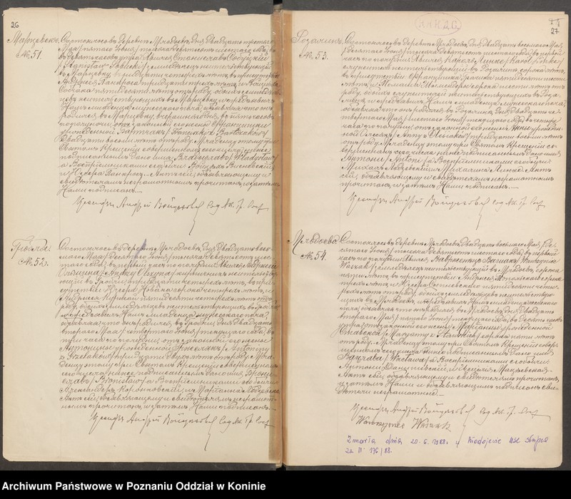 Obraz 16 z jednostki "Księga akt urodzenia, małżeństwa, zgonu [za] 1906 rok"