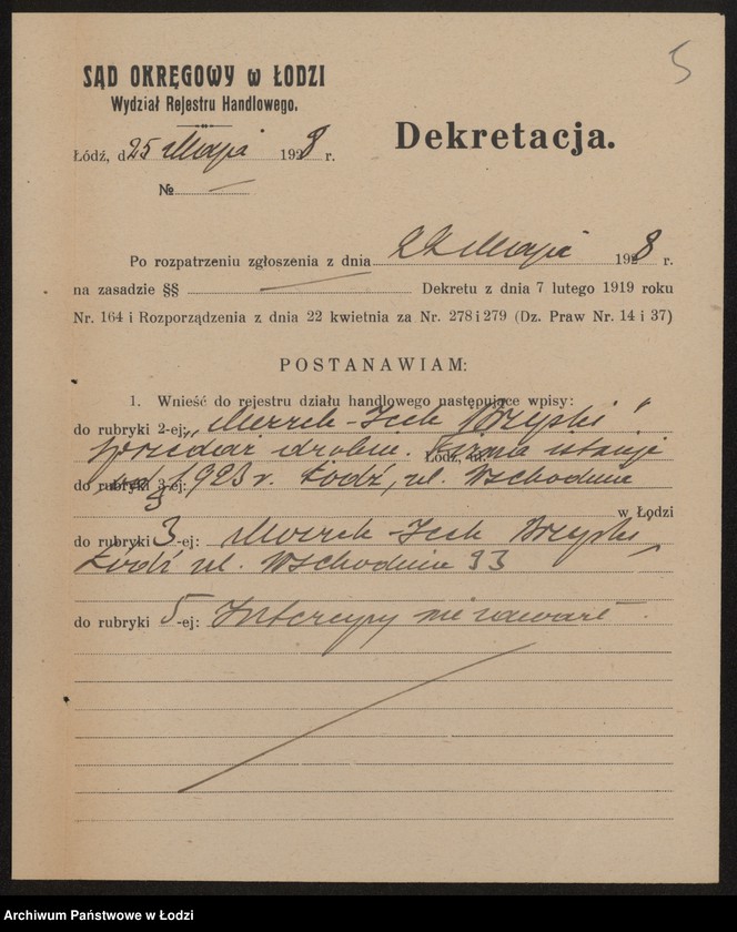 Obraz 7 z jednostki "Moszek Icek Brzyski – sprzedaż drobiu"