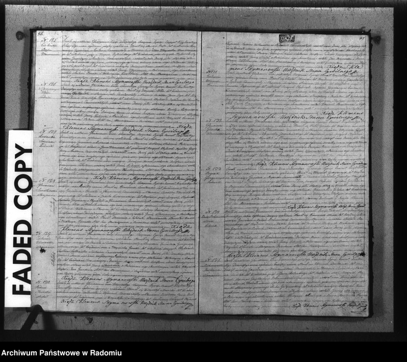 image.from.unit.number "Akta urodzonych, małzeństwa i zeyścia gminy i parafii Głowaczewskiwy w roku 1839"