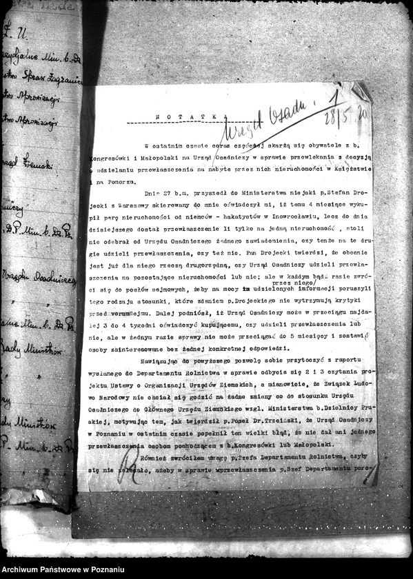 Obraz 5 z jednostki "Urząd osadniczy"