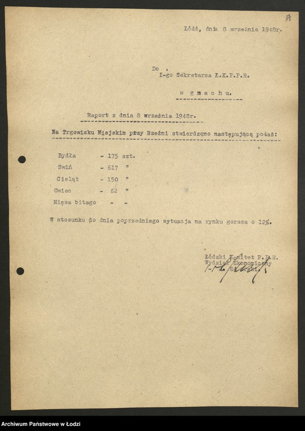 Obraz 19 z jednostki "Dzienne raporty podaży mięsa"