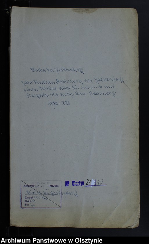 image.from.unit.number "Jahr Rechnung der Jaskendorffschen Kirchen aller Einnahme und Ausgabe wie auch Bau-Rechnung"