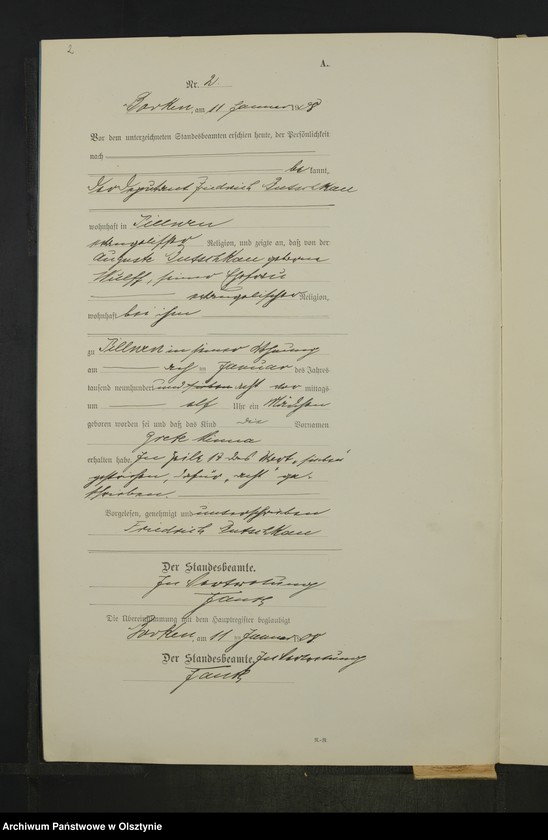 Obraz z jednostki "Geburts-Neben-Register Nr 1 - 31"