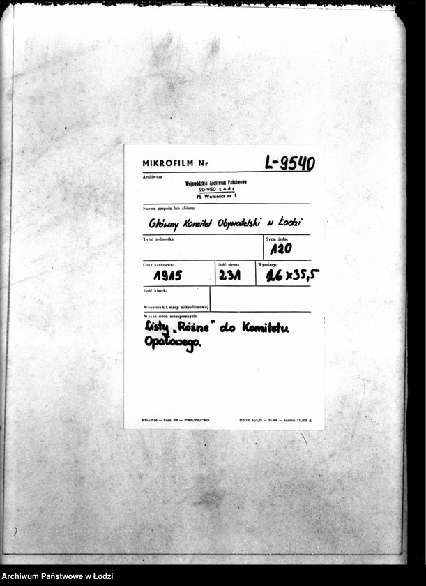 Obraz 2 z jednostki "Listy "różnych""