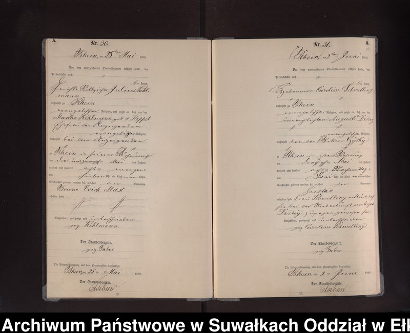image.from.unit.number "Geburts-Neben-Register des Preussischen Standes-Amtes Rhein Kreis Loetzen"