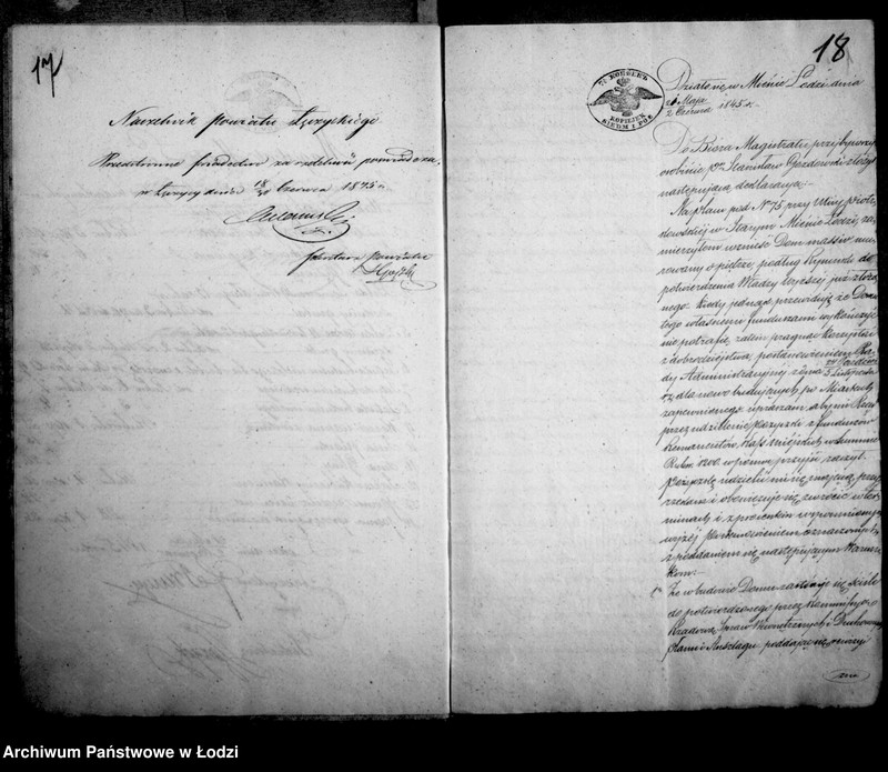 Obraz 15 z jednostki "Akta tyczące się pożyczki budowlanej Hersza Lipskiego i Lajzera Bergera"