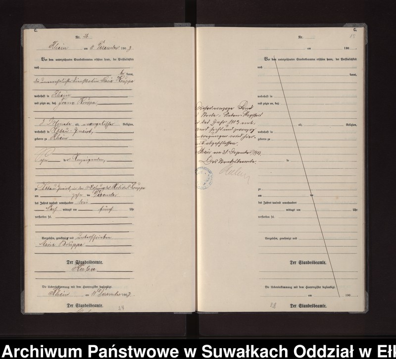 image.from.unit.number "Sterbe-Neben-Register des Königlichen Preussischen Standes-Amtes Gneist Kreis Loetzen"