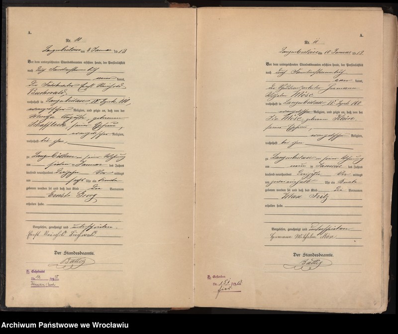 image.from.unit.number "Księga urodzeń Bielawa (Langenbielau) 1913"