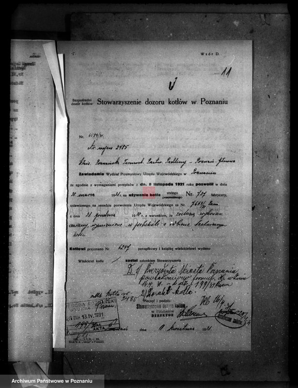 Obraz 15 z jednostki "Poznańska Termochemiczna Przetwórnia padliny Towarzystwo z o.o. Poznań ul. Główna nr woj. kotła 2485"