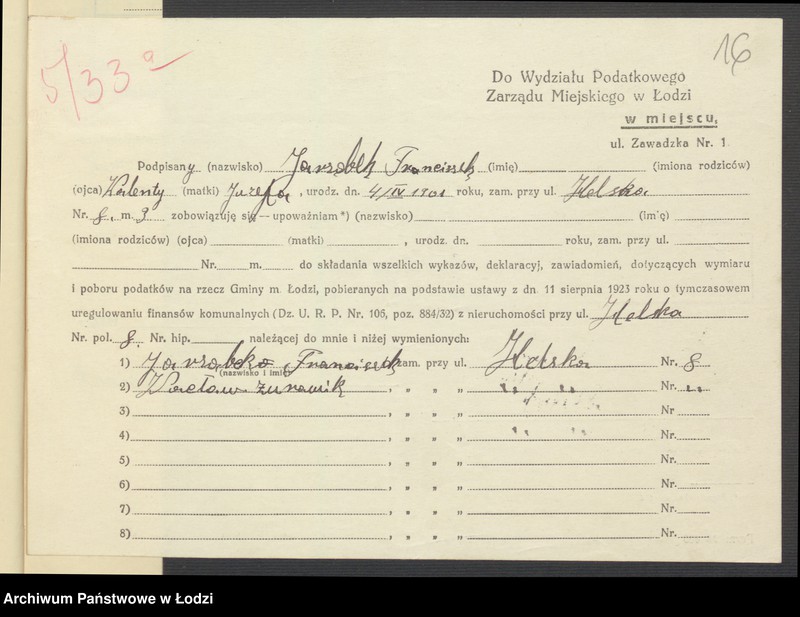 image.from.unit.number "Księga inwentarzowa nieruchomości m. Łodzi ul. Helska"