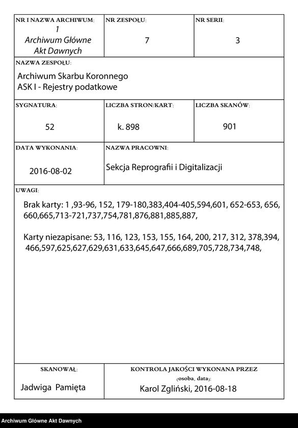 image.from.unit.number "Rejestry pogłównego generalnego woj. pruskich, poborowe i rekognicje woj. pruskich, rejestr czopowego ziemi sochaczewskiej."