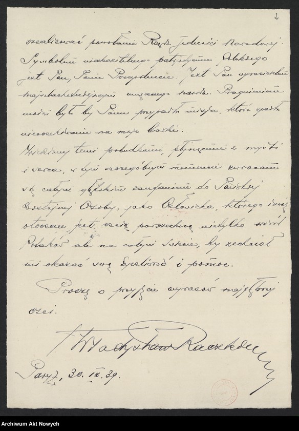image.from.unit.number "Raczkiewicz Władysław; Załączniki: telegram S. Strakacza do W. Raczkiewicza (rękopis); L.22 (odpowiedzi - rękopis, maszynopisy)"