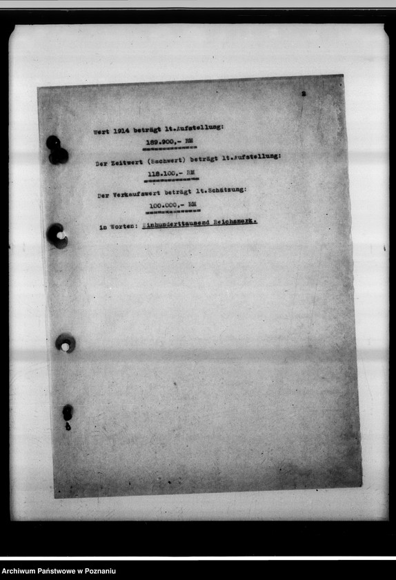 Obraz 7 z jednostki "Schätzungs-Gutachten betreffend das Grundstück in Posen, Adolf Memelstrasse 4."