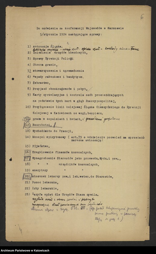 image.from.unit.number "[Konferencje wojewodów w Warszawie: zawiadomienia, porządki obrad, referaty ministerialne, materiały informacyjne wydziałów UWŚl, starostw i urzędów niezespolonych, przeważnie w sprawach gospodarczych i administracyjnych]"