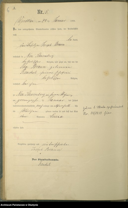 image.from.unit.number "Geburts-Haupt-Register Nr 1 - 95"
