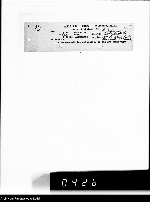 Obraz 8 z jednostki "[Informacje o posiadaniu przez Żydów kosztowności]"