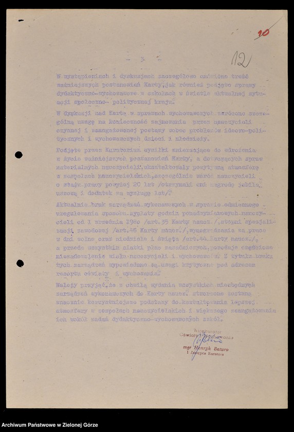 image.from.unit.number "Protokóły z posiedzeń Komisji Wychowania i Oświaty Wojewódzkiej Rady Narodowej w Zielonej Górze; Nr 12 - 17"