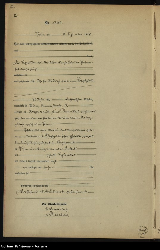 Obraz 14 z jednostki "Księga miejscowa zgonów tom IV [Rejestr główny zgonów]"