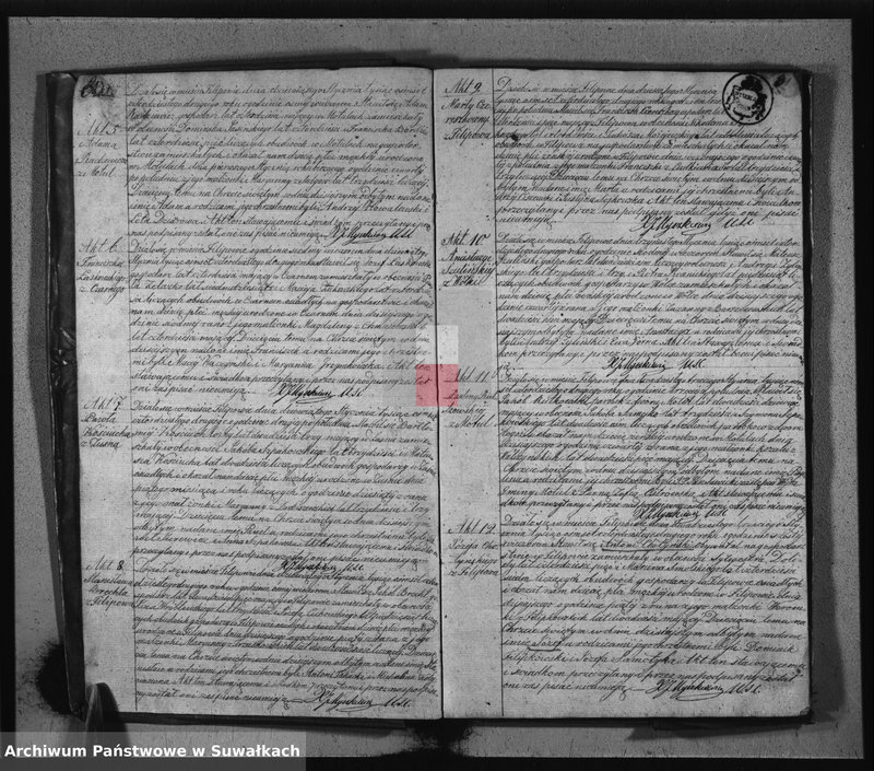 image.from.unit.number "Duplikat Akt Urodzonych, Zaślubionych i Umarłych Parafii Filipowskiey za rok 1842"