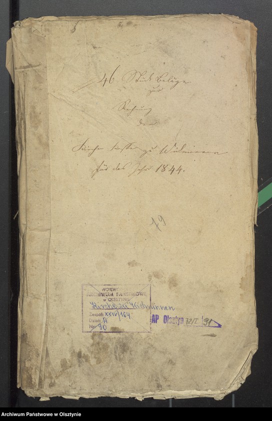 image.from.unit.number "Rechnung der Kirchenkasse zu Widminnen für das Jahr 1844"