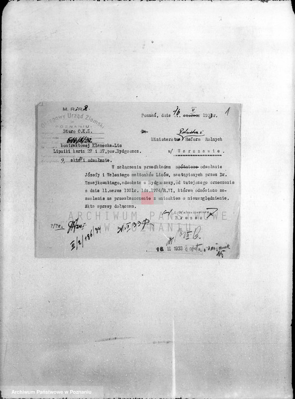 Obraz 5 z jednostki "/Sprawy przewłaszczeń nieruchomości ziemskich w powiecie bydgoskim/"