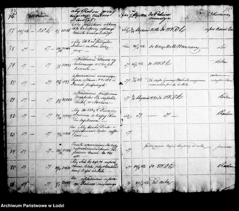 Obraz 12 z jednostki "Dziennik korespondencyjny urzędu municypalnego miasta Łodzi na rok 1842"