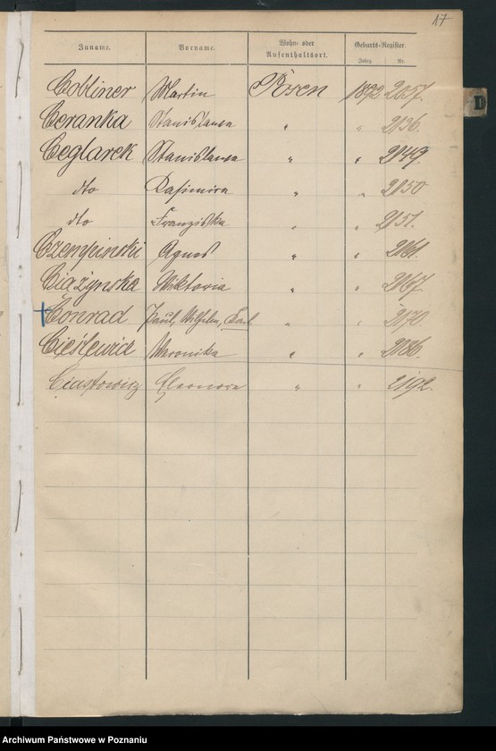 Obraz 20 z jednostki "Spis alfabetyczny urodzeń"