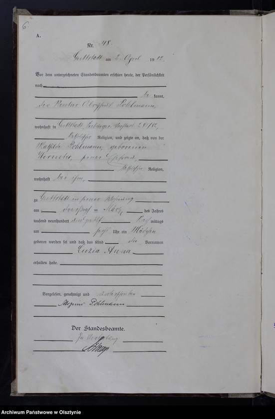 image.from.unit.number "Geburts-Neben-Register Nr 43-151"