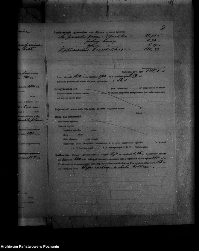 Obraz 12 z jednostki "Młyn parowy w Szamotułach własność Olejarnia w Szamotułach nr woj. kotła 79"