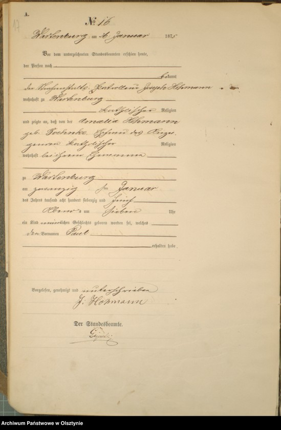 image.from.unit.number "Haupt-Geburts-Register Nr 1 - 199"