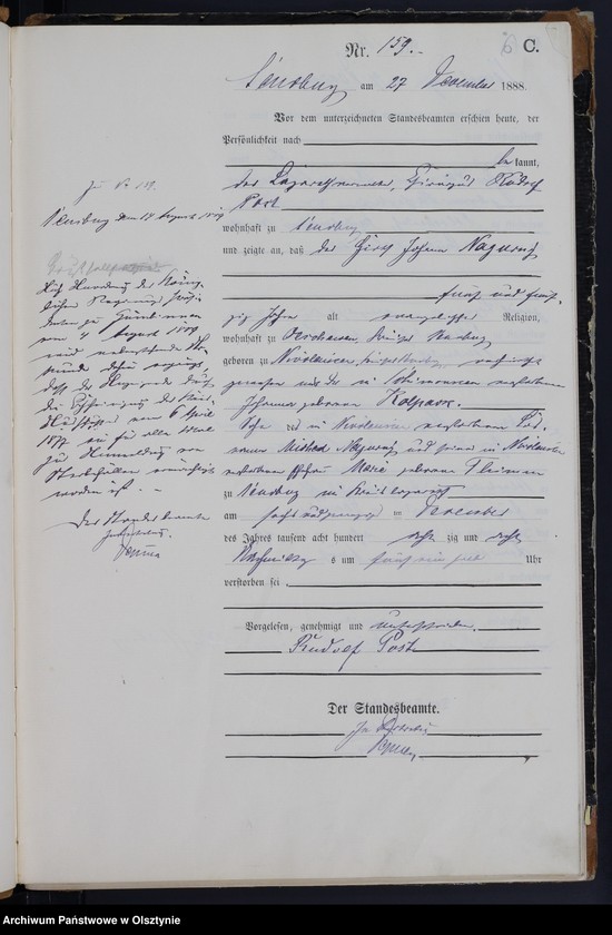 image.from.unit.number "Sterbe-Haupt-Register,Tom II,Nr 155 - 163"