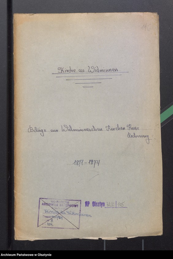 image.from.unit.number "Beläge zur Widminnenschen Kirchen Kassen Rechnung pro 1870"