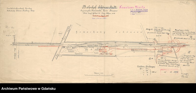 image.from.unit.number "Eisenbahndirektionsbezirk Bromberg. Bahnstrecke Schönsee - Strasburg i Westpr. Bahnhof Schönsee Stadt. Regierungsbez. Marienwerder. Kreis Briesen. Mitte Empf. Geb. Km 2,79 Telegr. Abkürz. sca. Stan z 15 lipca 1928"