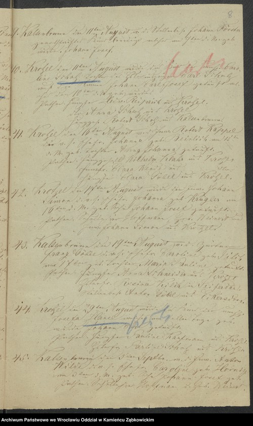 image.from.unit.number "Amtsgericht Schweidnitz Duplicate der Kirchenbücher von Kaltenbrunn"