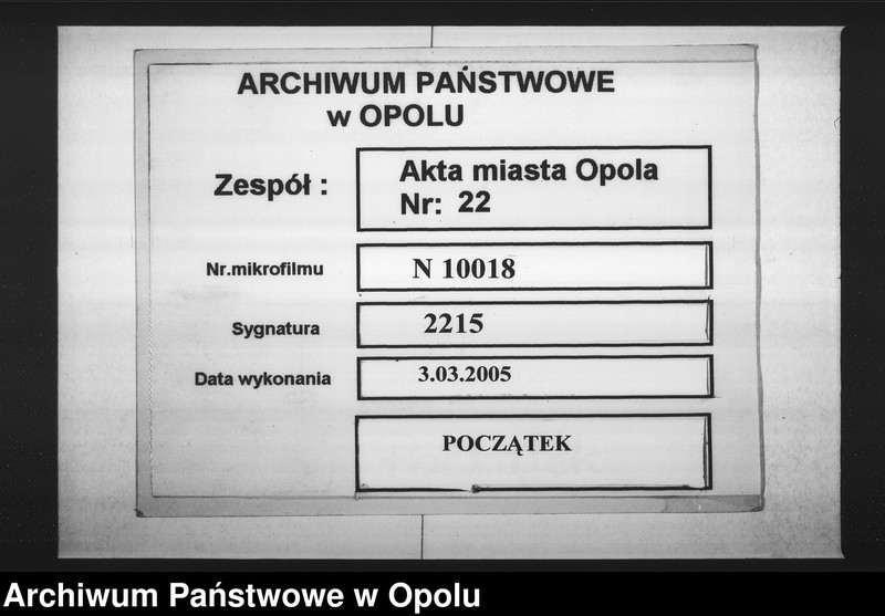 Obraz 1 z jednostki "Acta des Magistrats zu Oppeln betreffend die Prüfung der Anlage eines neuen massiven Töpfernhauses in der Besitzung No 3 b am Karlsplatze de anno 1850"
