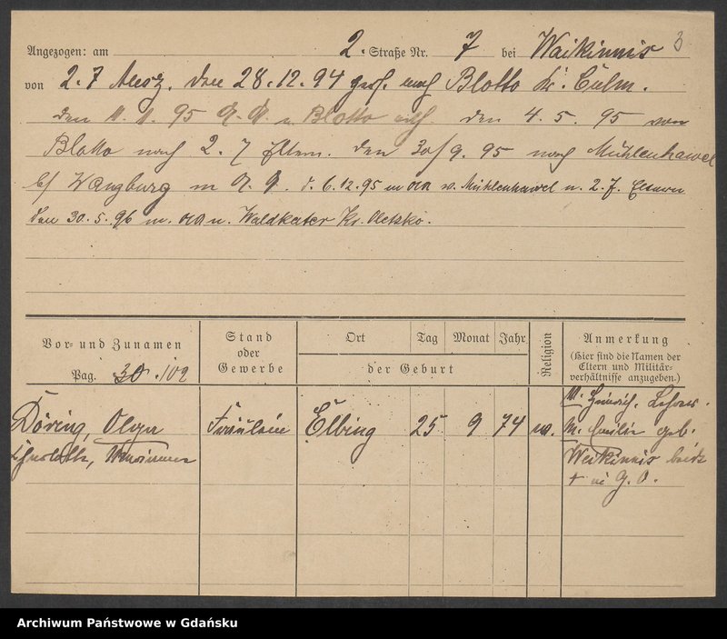 image.from.unit.number "Karty meldunkowe: Döring O. - Domalsky"