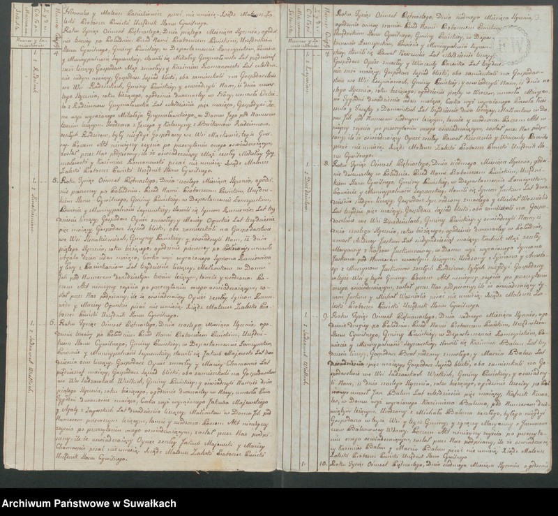 Obraz 4 z jednostki "Akta zeszłych gminy puńskiey odpierwszego stycznia do dnia ostatniego grudnia 1815 roku."