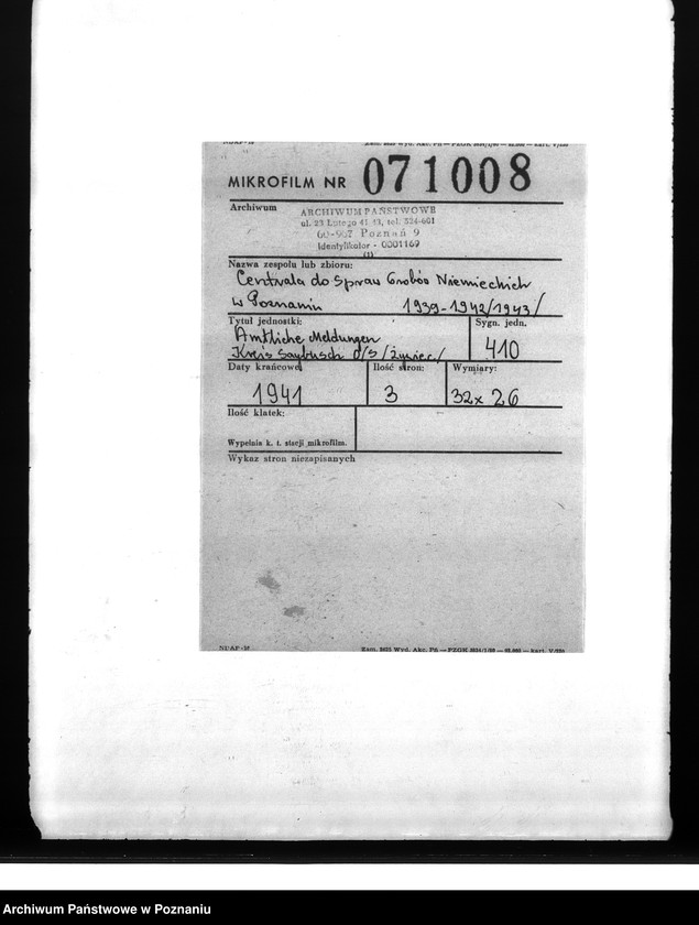 Obraz 2 z jednostki "Amtliche Meldung Kreis Saybusch O/ S (Żywiec)"