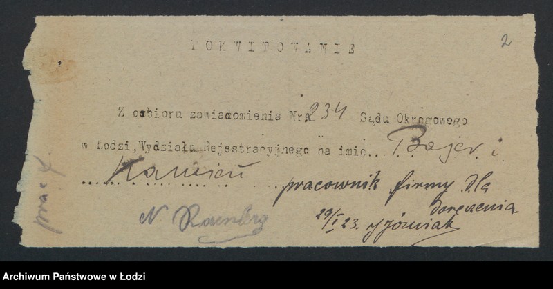 Obraz 4 z jednostki "Bajer i Kamień- handel manufakturą"