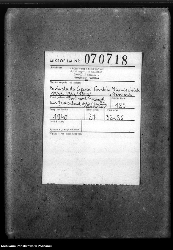 Obraz 2 z jednostki "Ferdinand Breyvogel aus Jarhauland,"