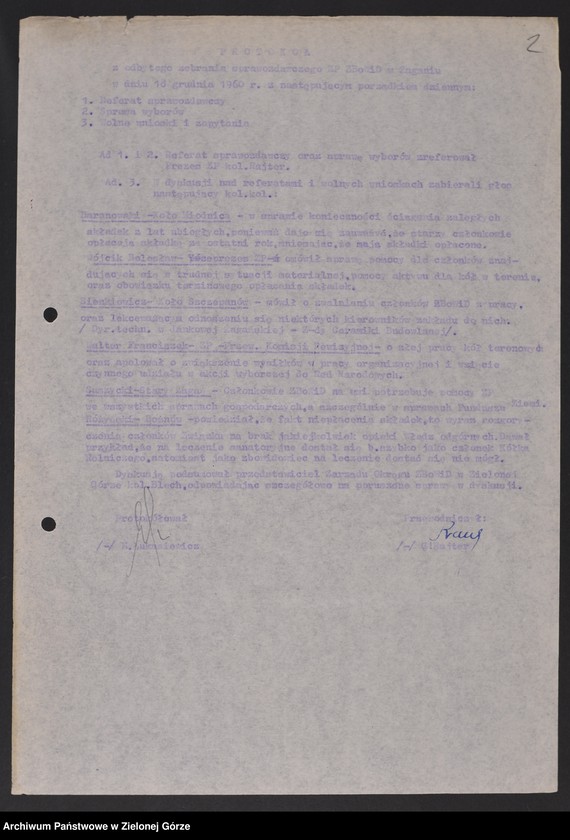 image.from.unit.number "Oddział Powiatowy ZBoWiD w Żaganiu. - Walny Zjazd Powiatowy z 16 czerwca 1961 r."