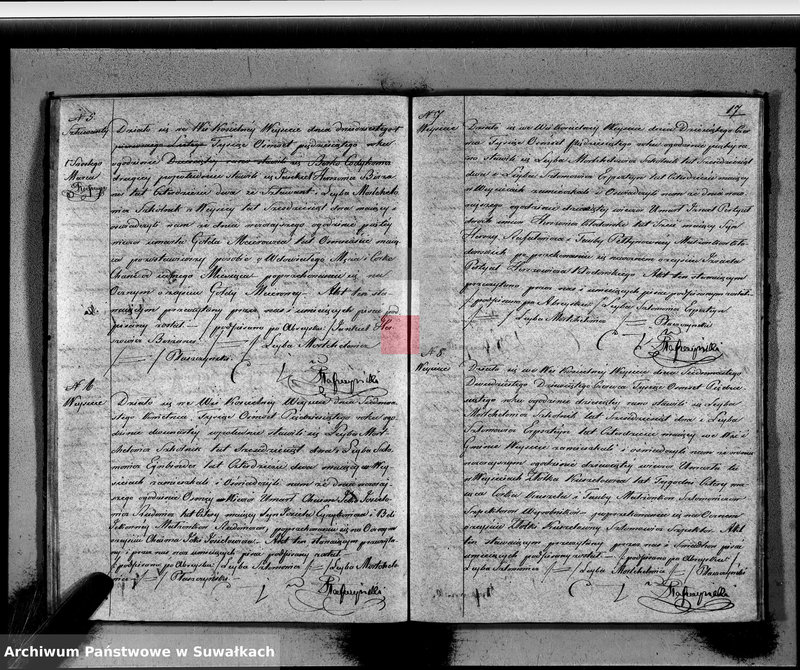 image.from.unit.number "Duplikat Akt Urodzonych, zmarłych i Zaślubionych Wyznania Mojżeszowego Okręgu Weysieie w roku 1850"